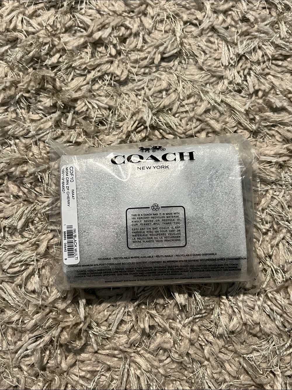 Coach Medium Corner Zip Wallet With Cherry Print - Picture 4 of 5
